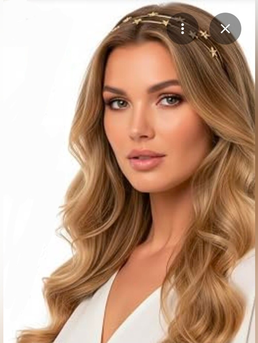 Double Row Gold Metal Star Headband BNIB